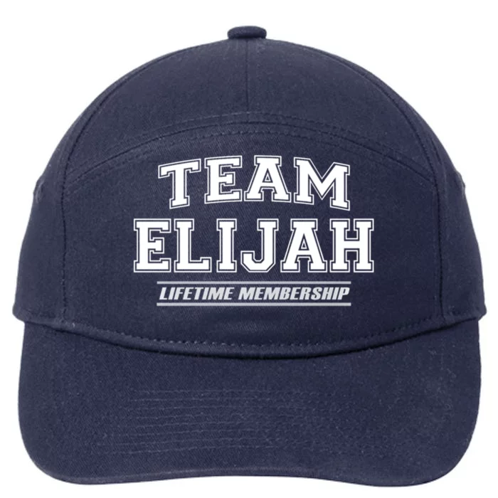 Team Elijah First Name Family Reunion Gift 7-Panel Snapback Hat