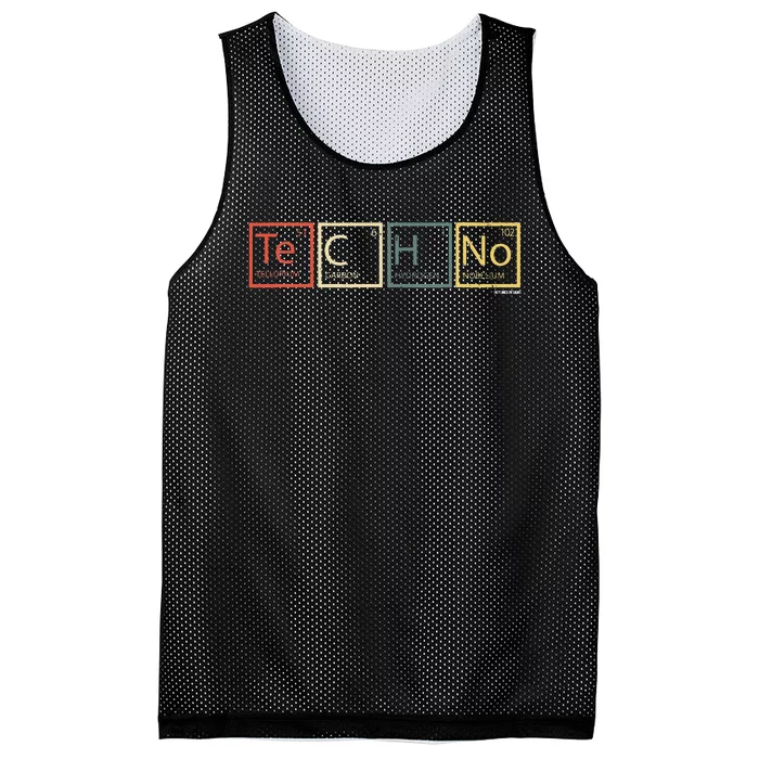 Techno Elements Festival Dark Techno Rave Mesh Reversible Basketball Jersey Tank