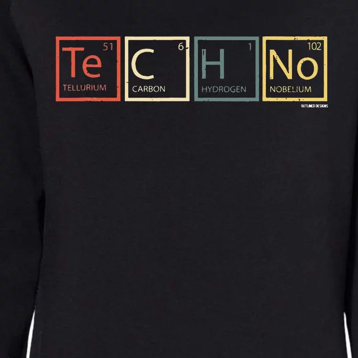 Techno Elements Festival Dark Techno Rave Womens California Wash Sweatshirt