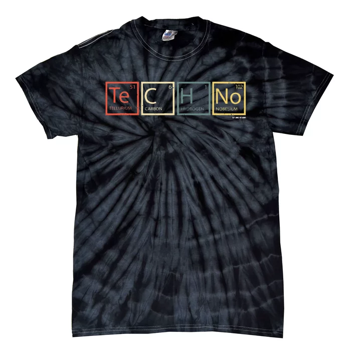 Techno Elements Festival Dark Techno Rave Tie-Dye T-Shirt