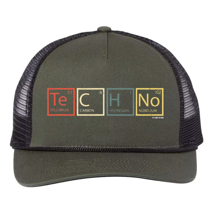 Techno Elements Festival Dark Techno Rave Retro Rope Trucker Hat Cap