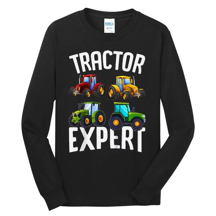 Tractor Expert Funny Tractors Tall Long Sleeve T-Shirt