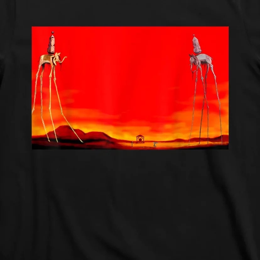 The Elephants Famous Painting By Dali T-Shirt