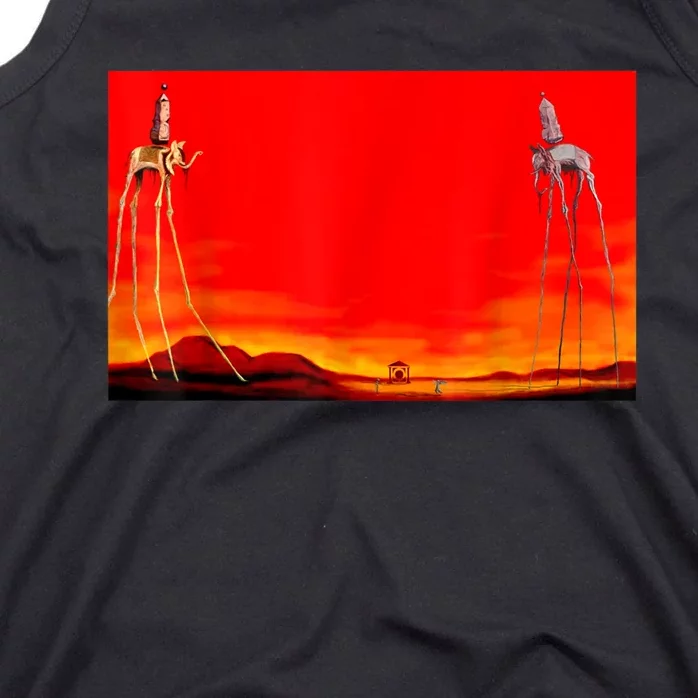 The Elephants Famous Painting By Dali Tank Top