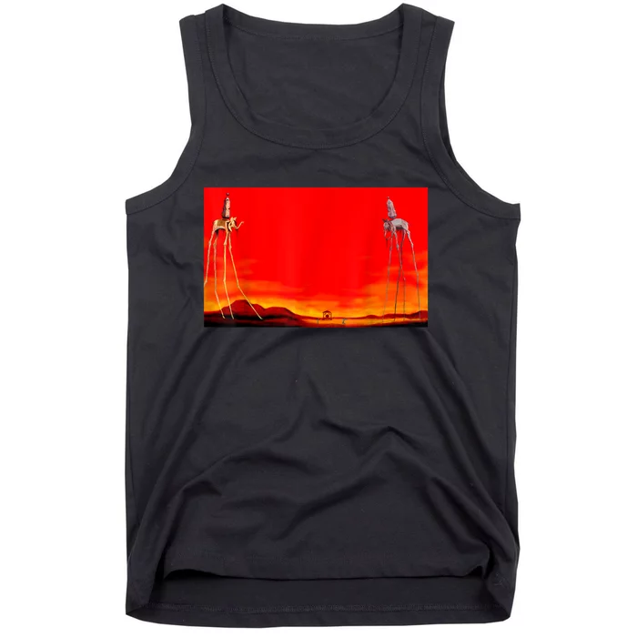 The Elephants Famous Painting By Dali Tank Top