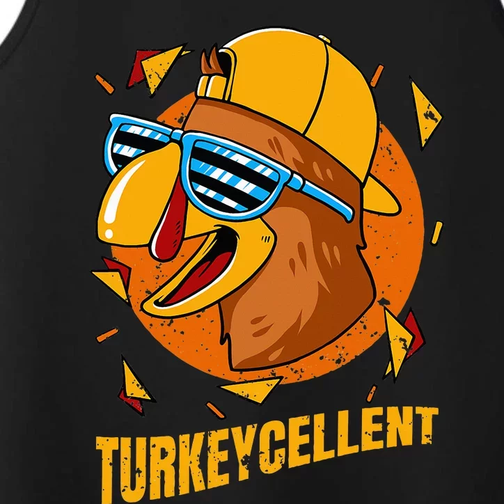 Turkey Excellent Funny Thanksgiving Day Performance Tank