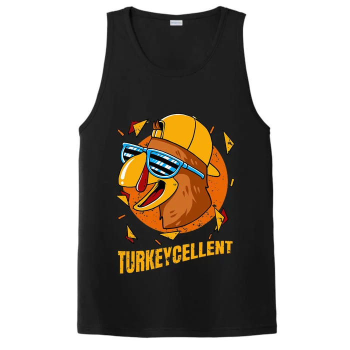 Turkey Excellent Funny Thanksgiving Day Performance Tank