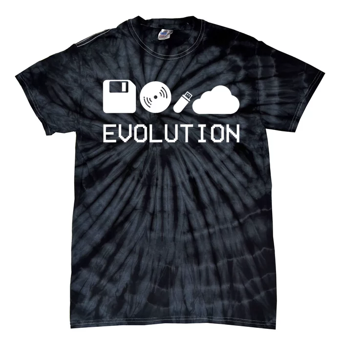 Technology Evolution Floppy Disk To The Cloud Tie-Dye T-Shirt