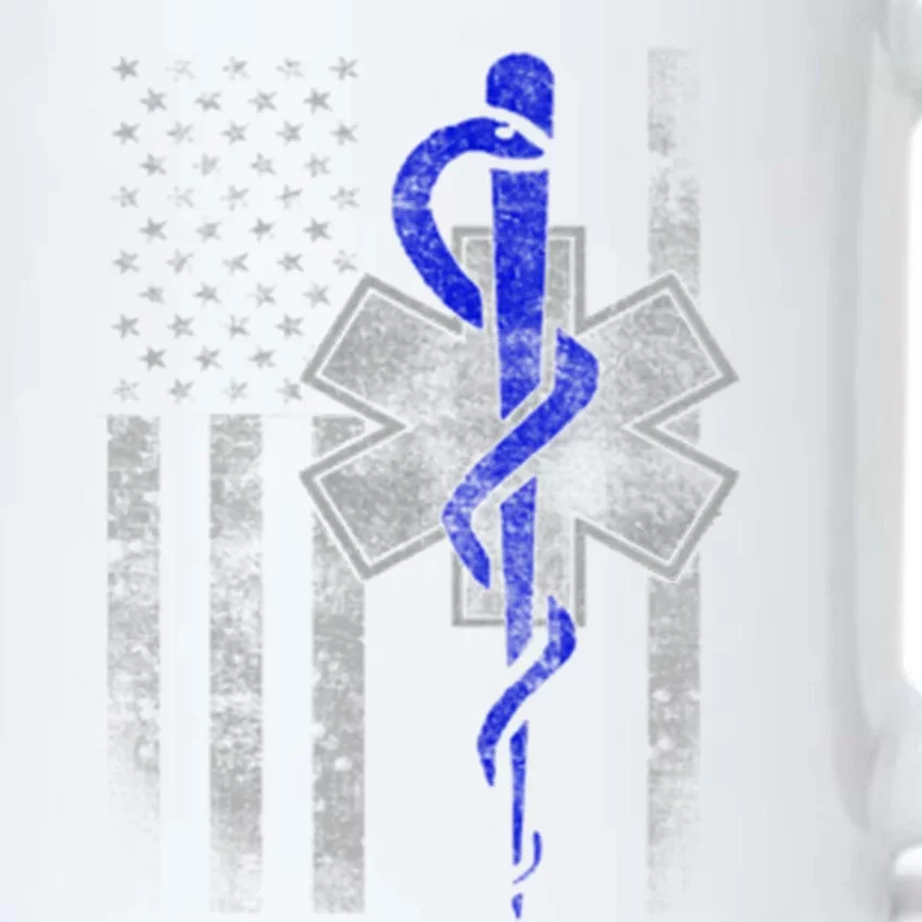 Twosided Emt / First Responder Flag Gift Cute Gift Black Color Changing Mug