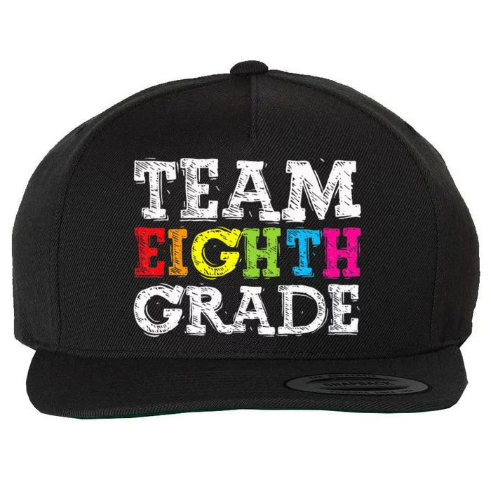 Team Eighth Grade Back To School 1st Day Teacher Wool Snapback Cap