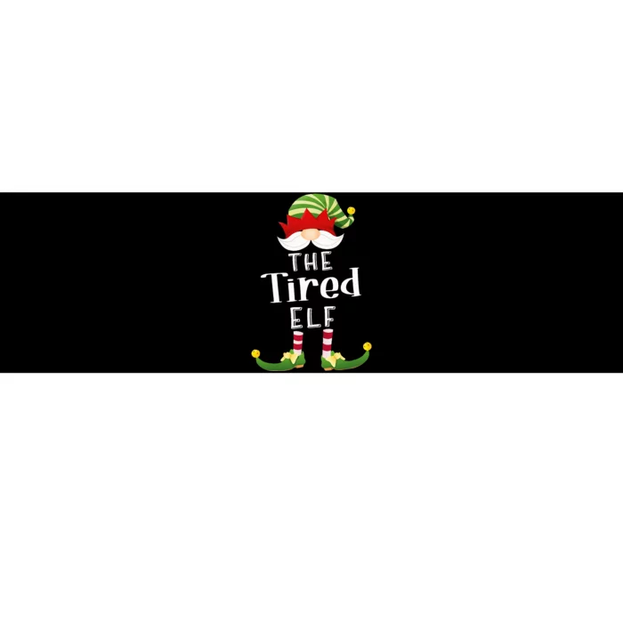 Tired Elf Group Christmas Funny Pajama Party Bumper Sticker