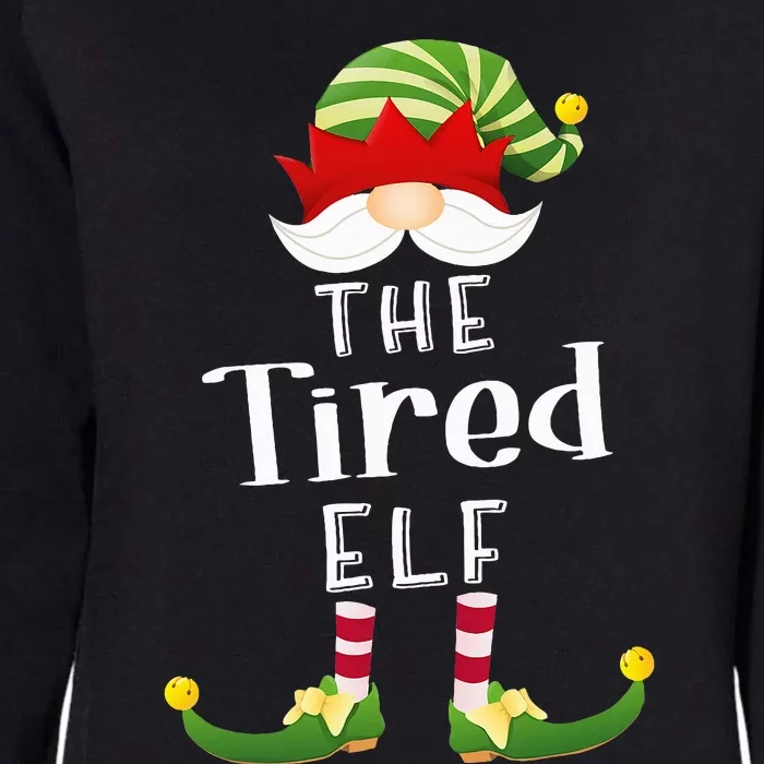 Tired Elf Group Christmas Funny Pajama Party Womens California Wash Sweatshirt