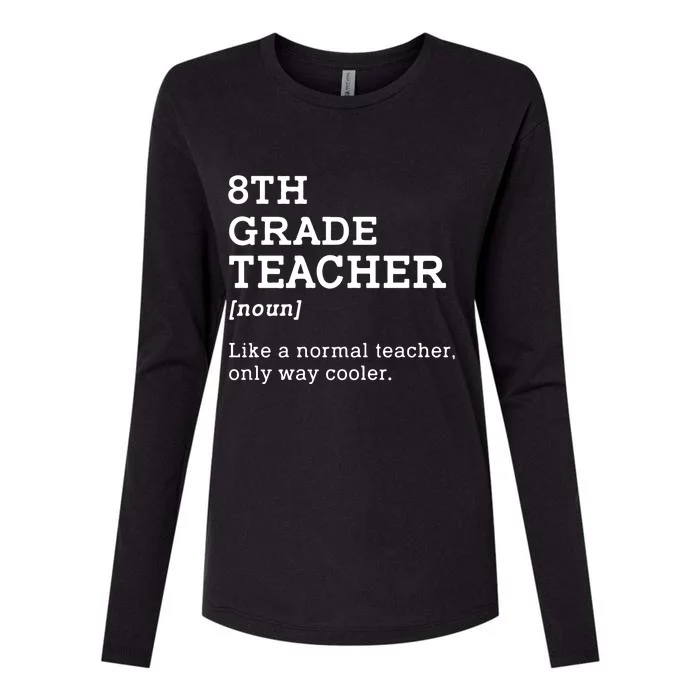 Team Eighth Grade Back To School 8th Grade Teacher Student Womens Cotton Relaxed Long Sleeve T-Shirt