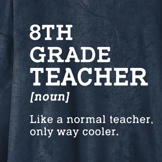 Team Eighth Grade Back To School 8th Grade Teacher Student Hooded Wearable Blanket