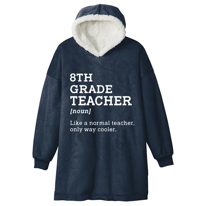 Team Eighth Grade Back To School 8th Grade Teacher Student Hooded Wearable Blanket