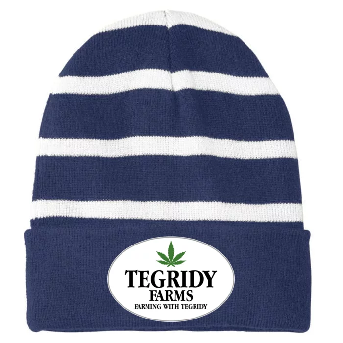 Tegridy Farms Striped Beanie with Solid Band