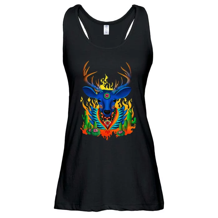 Third Eye Huichol Deer Ladies Essential Flowy Tank