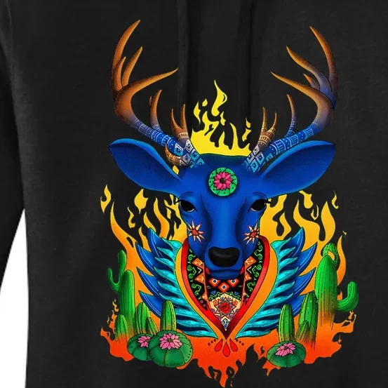 Third Eye Huichol Deer Women's Pullover Hoodie