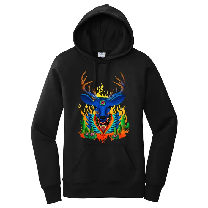 Third Eye Huichol Deer Women's Pullover Hoodie