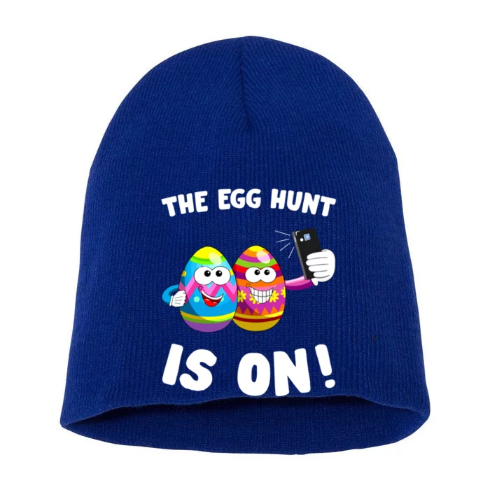 The Egg Hunt Is On Easter Day Hunt Easter Bunny Gift Short Acrylic Beanie