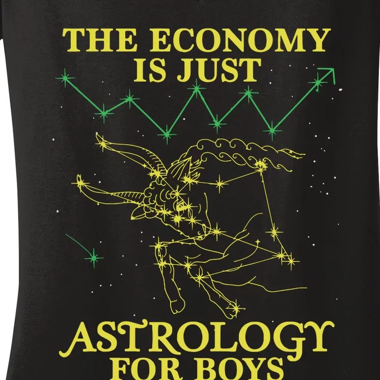 The Economy Is Just Astrology For Boy Women's V-Neck T-Shirt