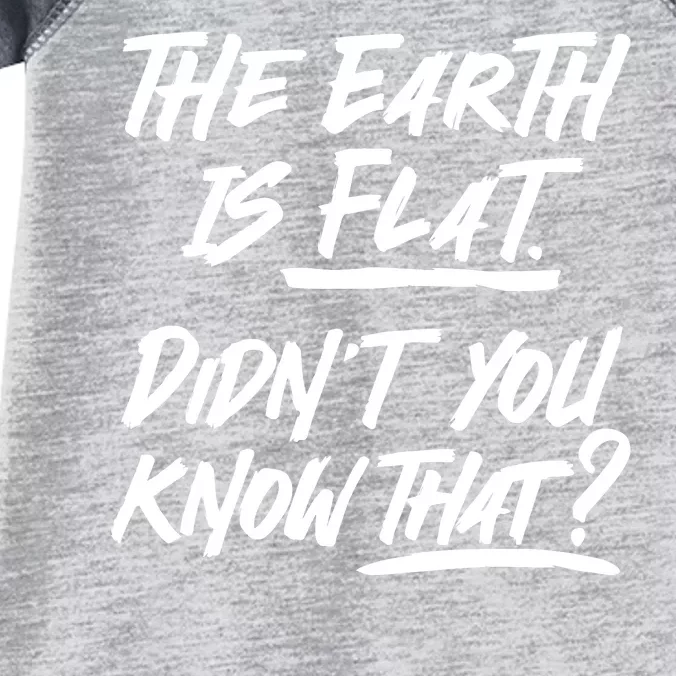 The Earth Is Flat Didnt You Know That Infant Baby Jersey Bodysuit