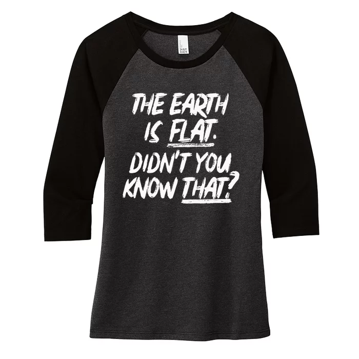 The Earth Is Flat DidnT You Know That Yoongi Flat Earth Women's Tri-Blend 3/4-Sleeve Raglan Shirt