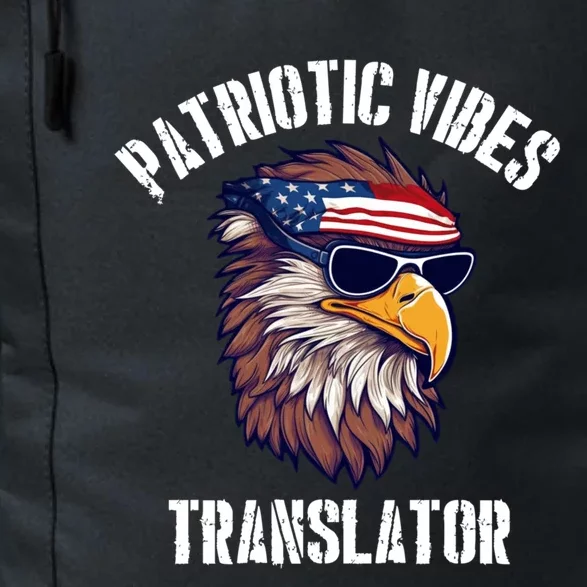 Translator Eagle July 4th American Flag Usa Meaningful Gift Daily Commute Backpack