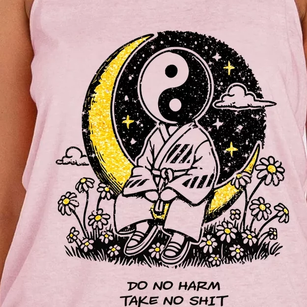 Third Eye Kingdom Do No Harm Take No Shit Women's Knotted Racerback Tank