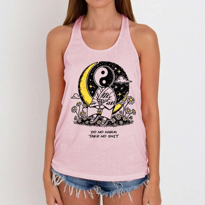 Third Eye Kingdom Do No Harm Take No Shit Women's Knotted Racerback Tank