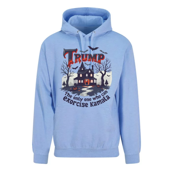 Trump Exorcise Kamala Funny Political Halloween Unisex Surf Hoodie