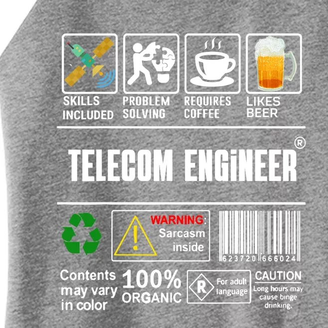 Telecom Engineer Label Skills Solving Coffee Beer Women’s Perfect Tri Rocker Tank