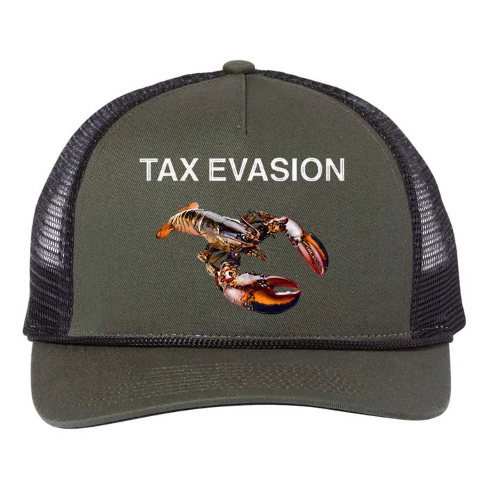 Tax Evasion Lobster Funny Sarcasm Oddly Specific Meme Retro Rope Trucker Hat Cap