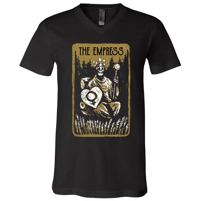 The Empress Mystical Outfit Occult Tarot Card V-Neck T-Shirt