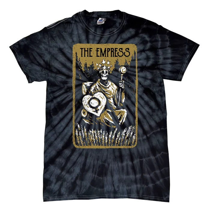 The Empress Mystical Outfit Occult Tarot Card Tie-Dye T-Shirt