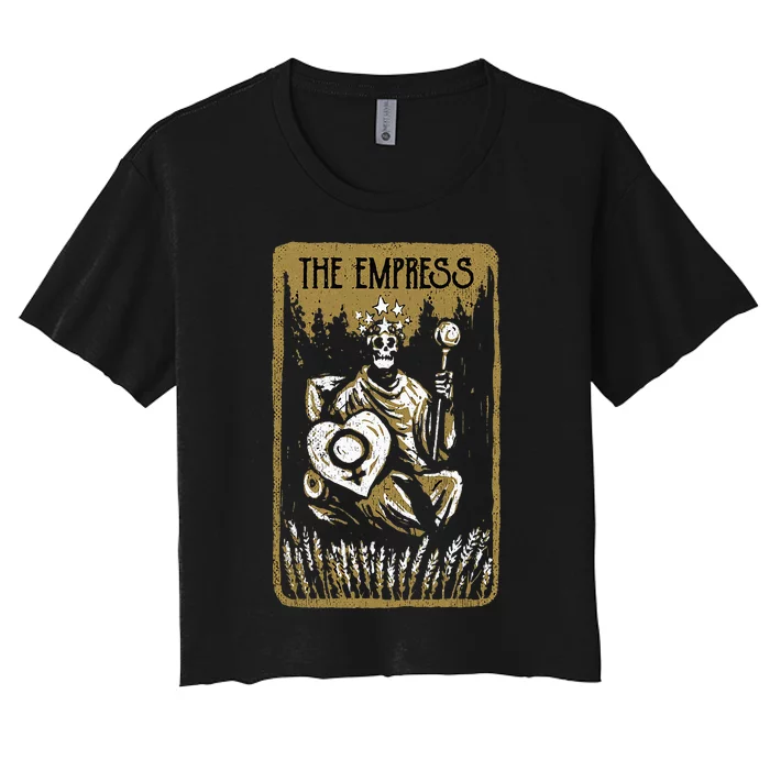 The Empress Mystical Outfit Occult Tarot Card Women's Crop Top Tee