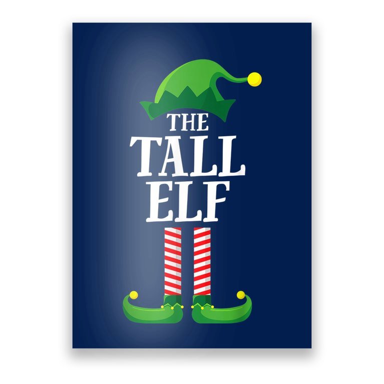Tall Elf Matching Family Group Christmas Party Pajama Poster
