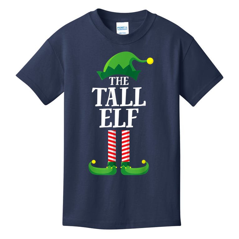 Tall Elf Matching Family Group Christmas Party Pajama Kids T-Shirt