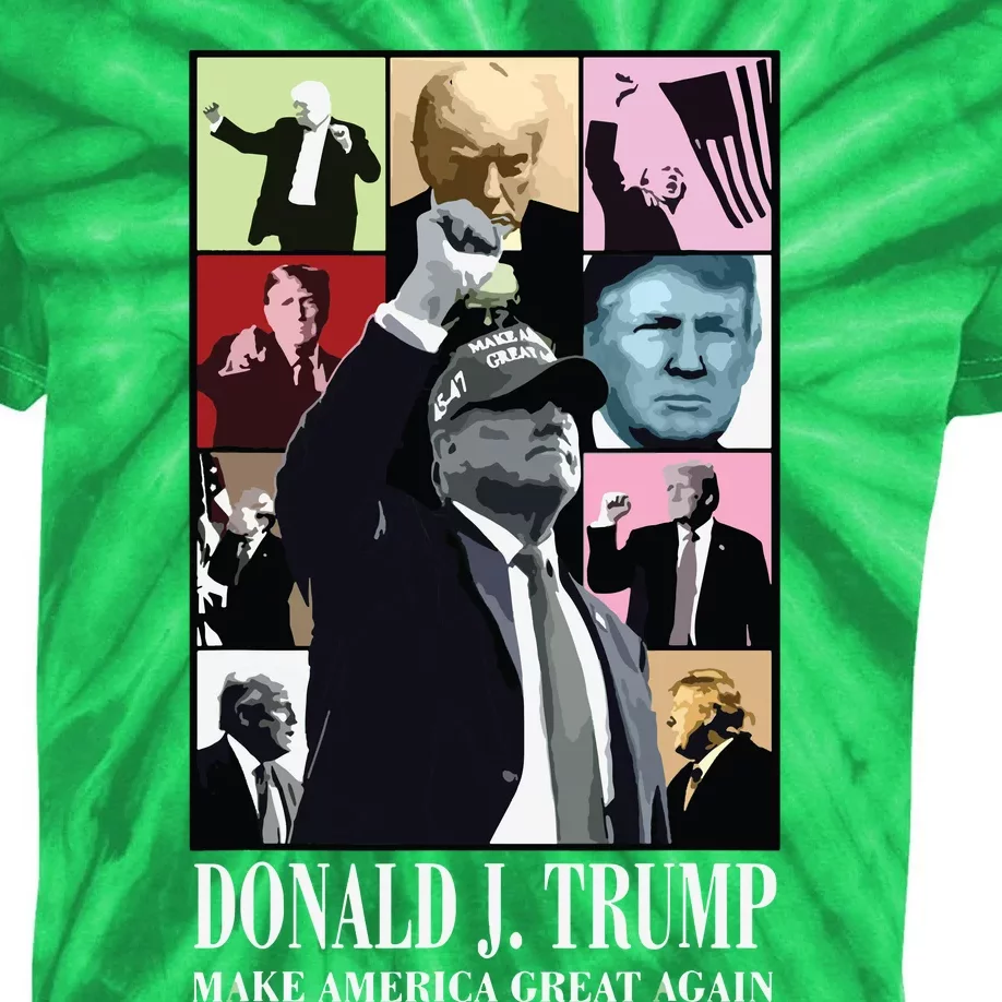 Trump Eras Make America Healthy Again For Trump Era 2024 Kids Tie-Dye T-Shirt