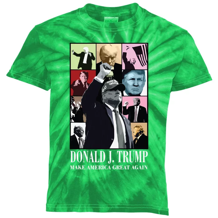 Trump Eras Make America Healthy Again For Trump Era 2024 Kids Tie-Dye T-Shirt