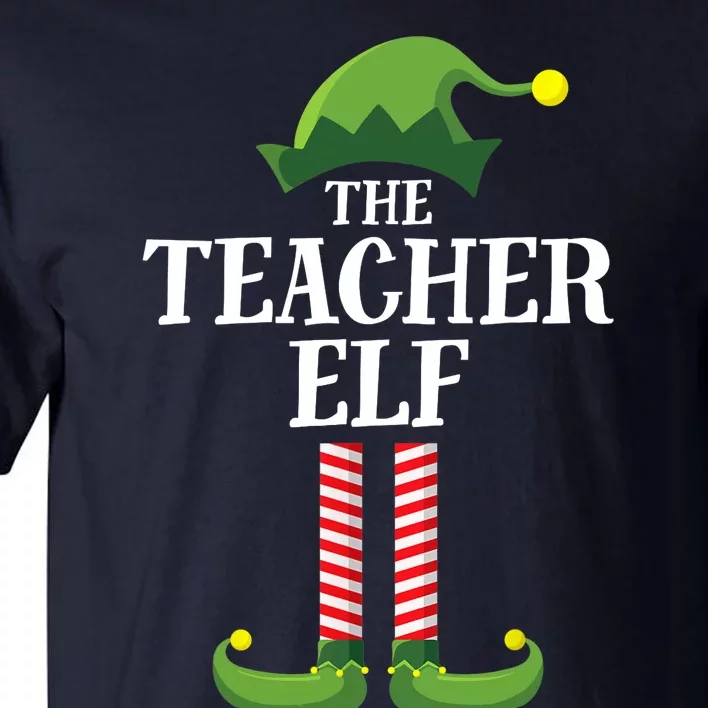 Teacher Elf Matching Family Group Christmas Party Tall T-Shirt