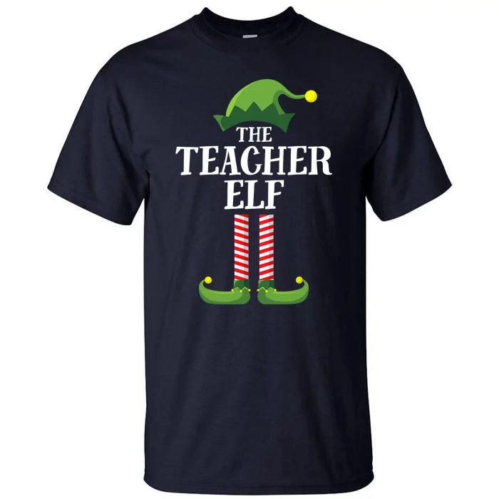 Teacher Elf Matching Family Group Christmas Party Tall T-Shirt