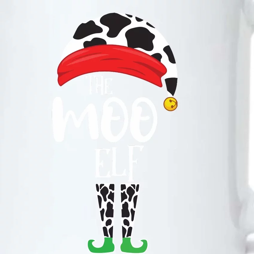 The Elf Moo Cow Funny Christmas Elf Family Matching Black Color Changing Mug