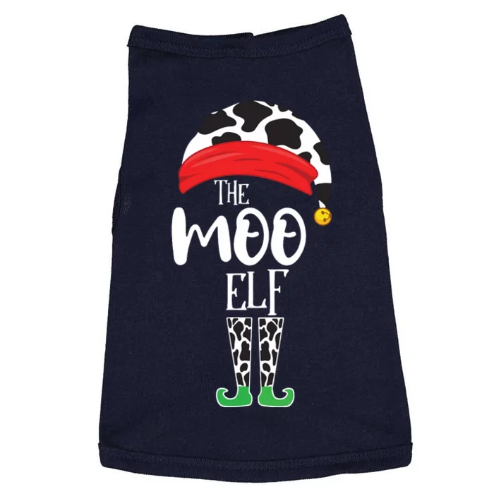 The Elf Moo Cow Funny Christmas Elf Family Matching Doggie Tank