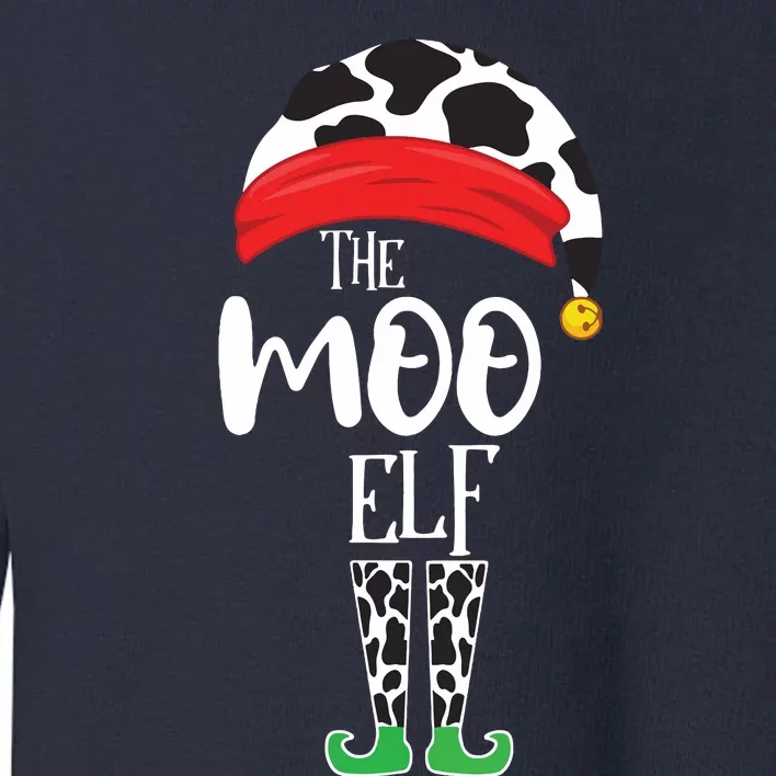 The Elf Moo Cow Funny Christmas Elf Family Matching Toddler Sweatshirt