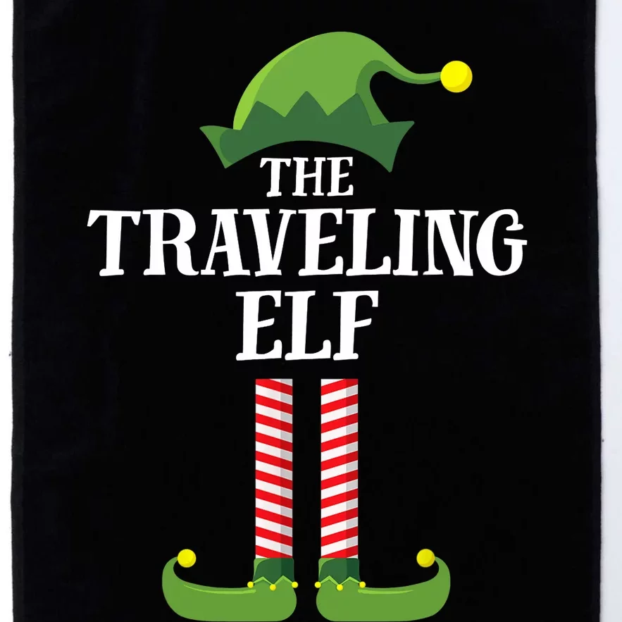 Traveling Elf Matching Family Group Christmas Party Platinum Collection Golf Towel