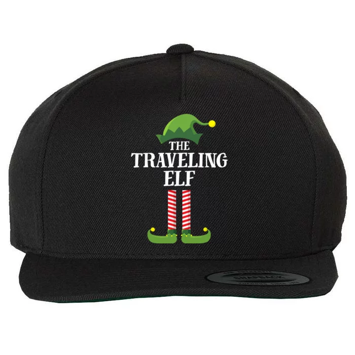 Traveling Elf Matching Family Group Christmas Party Wool Snapback Cap