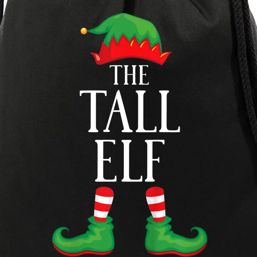 Tall Elf Matching Group Xmas Funny Family Christmas Drawstring Bag