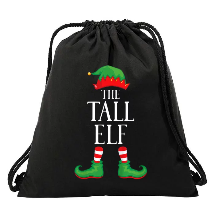 Tall Elf Matching Group Xmas Funny Family Christmas Drawstring Bag