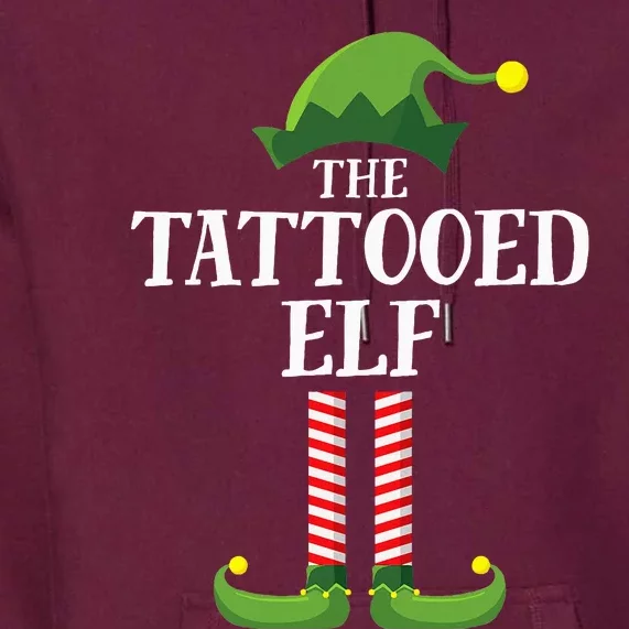 Tattooed Elf Matching Family Group Christmas Party Pyjamas Premium Hoodie